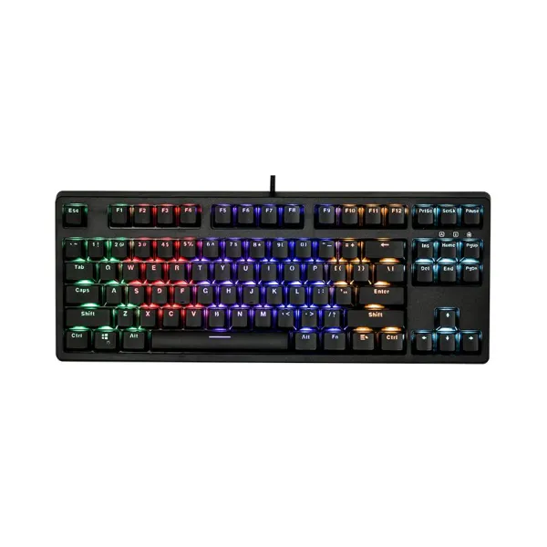 Bàn phím cơ Edra EK387 Huano brown sw (usb/màu đen/led rainbow)