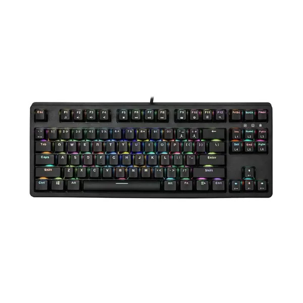 Bàn phím cơ Edra EK387 RGB V2 Blue sw (USBC/đen/Edra sw)