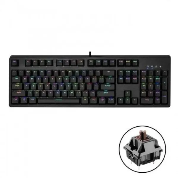 Bàn phím cơ E-DRA EK3104 RGB Huano Brown switch Version 2021